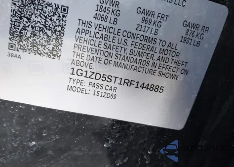 2024 Chevrolet Malibu Fwd 1Lt из США, поврежденный, VIN 1G1ZD5ST1RF144885